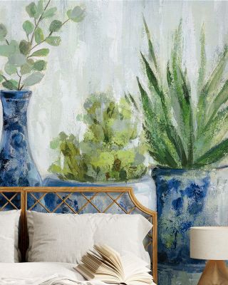 Chino Vases Wallpaper Mural