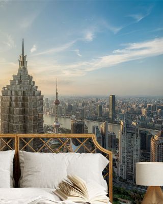 Jin Mao Tower Cityscape Wallpaper