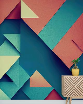 Overlapping Triangles Abstract Wallpaper